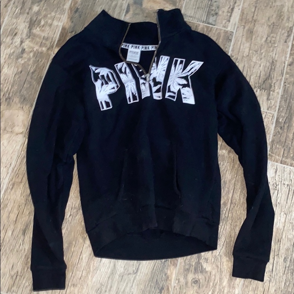 PINK quarter zip sweater